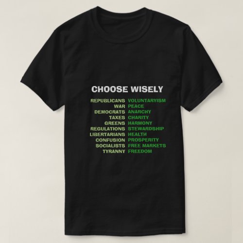Choose Wisely Tyranny or Freedom T_Shirt