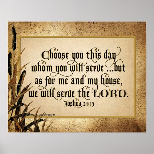 Choose You This Day Joshua 2415 Poster