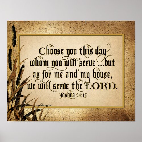 Choose You This Day Joshua 2415 Poster