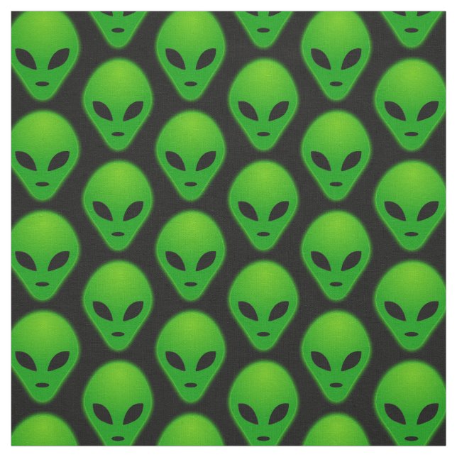 Choose your background color alien print fabric (Swatch)