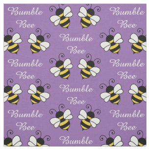 Choose your background color bee pattern fabric