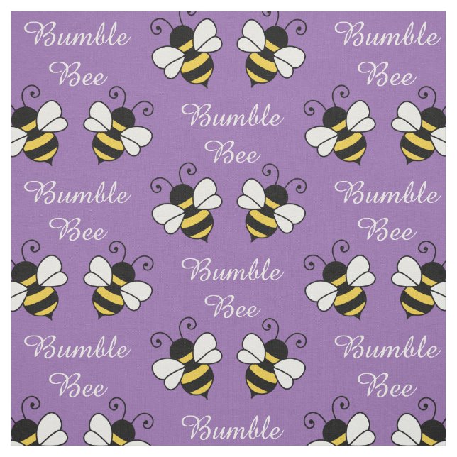 Choose your background color bee pattern fabric (Swatch)