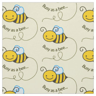Choose your background color bee pattern fabric