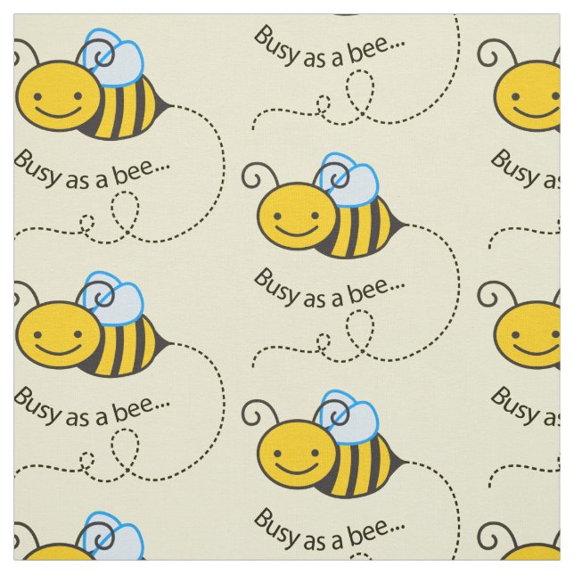 Choose your background color bee pattern fabric (Swatch)
