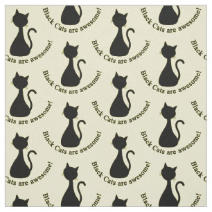 Choose your background color black cat fabric