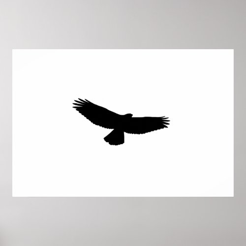 CHOOSE YOUR BACKGROUND COLOR Black_Red_Tail Hawk Poster