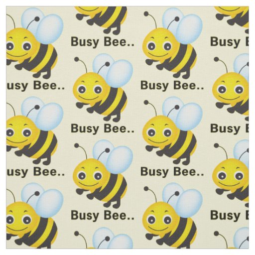 Choose your background color busy bee fabric