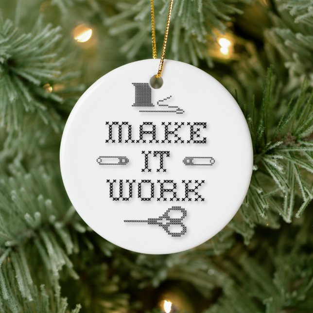 Choose Your Background Color Ceramic Ornament (Tree)