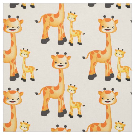 Choose your background color Giraffe fabric