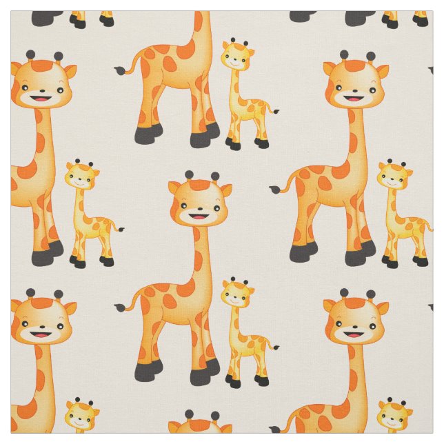 Choose your background color Giraffe fabric (Swatch)