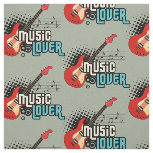 Choose your background color music lover Fabric