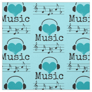 Choose your background color music lover Fabric