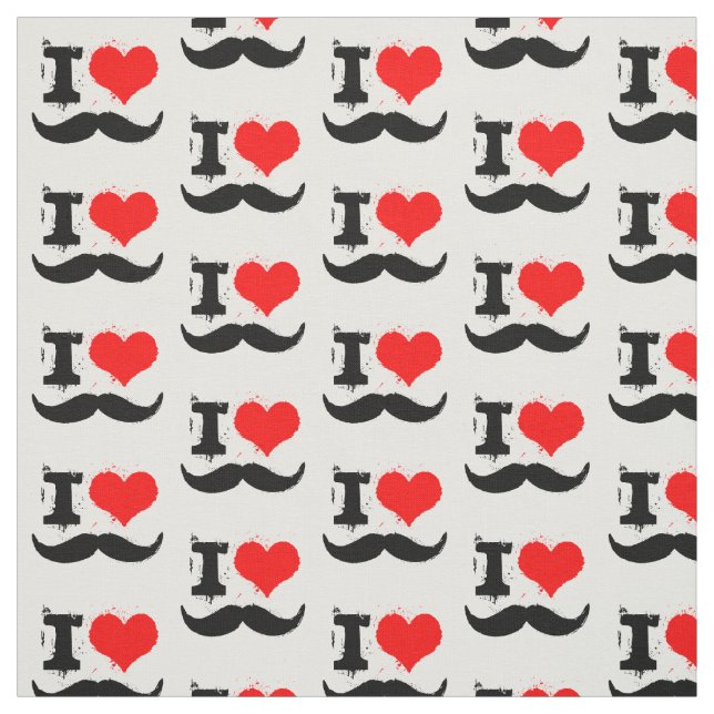 Choose your background color mustache Fabric (Swatch)