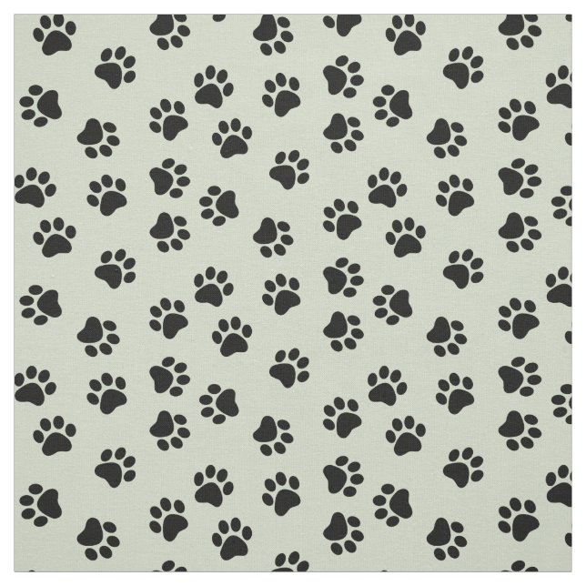 Choose your background color Paw print fabric (Swatch)