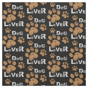 Choose your background color Paw print fabric