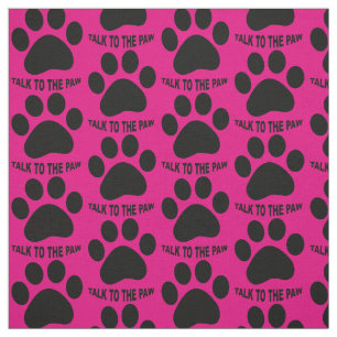 Choose your background color Paw print fabric