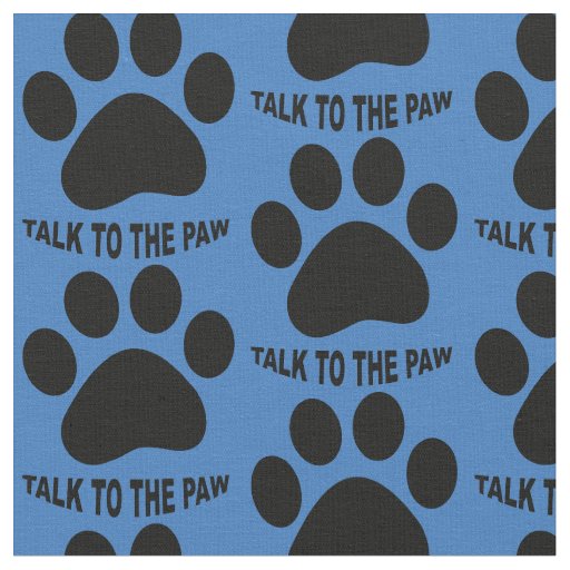 Choose your background color Paw print fabric