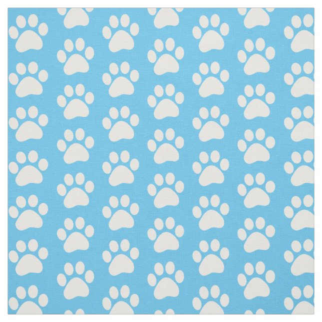Choose your background color paw print Fabric (Swatch)