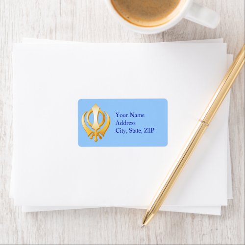 Choose Your Background Color Sikh Symbol Label