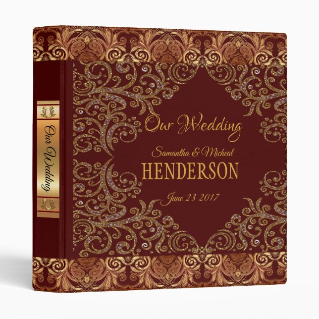 Choose Your Background Color Wedding Binder (Front/Spine)