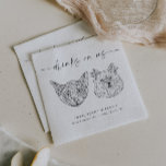 CHOOSE YOUR CATS Modern Pet Wedding  Napkins<br><div class="desc">CHOOSE FROM OVER 40 CATS: Persian Cat, Maine Coon Cat, Bengal Cat, British Shorthair Cat, Sphynx Cat, Siamese Cat, Ragdoll Cat, Munchkin Cat, Scottish Fold Cat, Norwegian Forest Cat, Savannah Cat, Siberian Cat, American Shorthair Cat, Exotic Shorthair Cat, Russian Blue Cat, Turkish Angora Cat, Himalayan Cat, European Shorthair Cat, Bombay...</div>