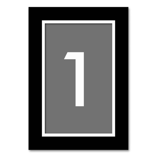 Choose-Your-Color All-Occasion Table Number Card (Front)