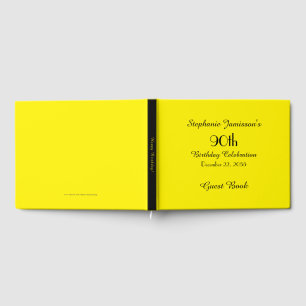 CHOOSE YOUR COLOR Birthday Party Yellow Memory Guest Book