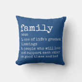 Choose Your Color Blue Definition Family Pillow (Front)