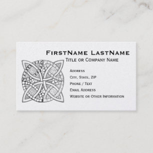 Choose Your Color Celtic Knot Decorative Pattern Business Card