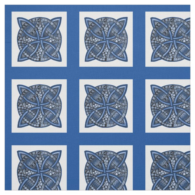 Choose Your Color Celtic Knot Decorative Pattern Fabric (Swatch)