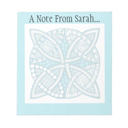 Choose Your Color Celtic Knot Decorative Pattern Notepad