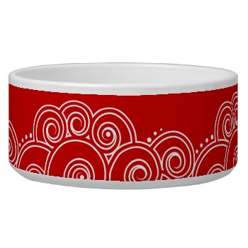 Choose Your Color Charming Swirls Pet Bowl by StriveDesigns at Zazzle