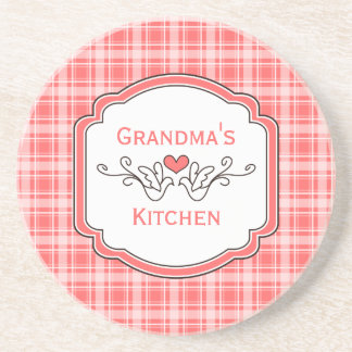 Choose Your Color Cozy Plaid Grandma's Coaster
