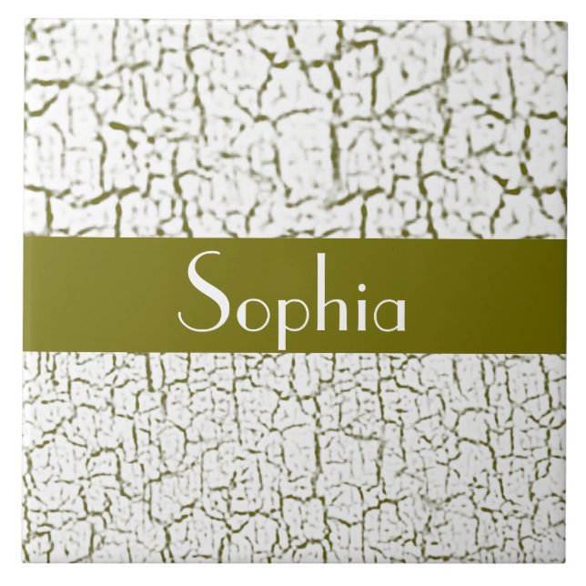 Choose Your Color Crackle Paint Customizable Tile (Front)