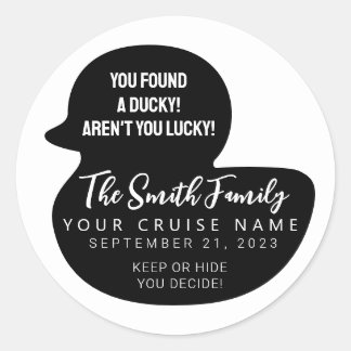  Choose Your Color Cruise Duck Classic Round Sticker