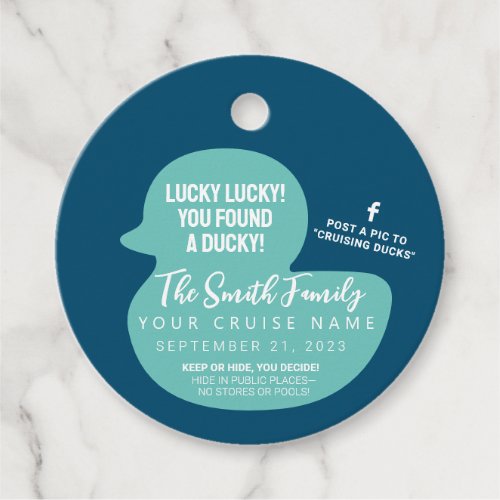  Choose Your Color Cruise Duck Favor Tags