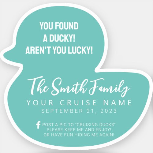 Choose Your Color Cruise Duck Sticker