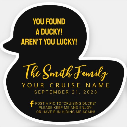 Choose Your Color Cruise Duck Sticker