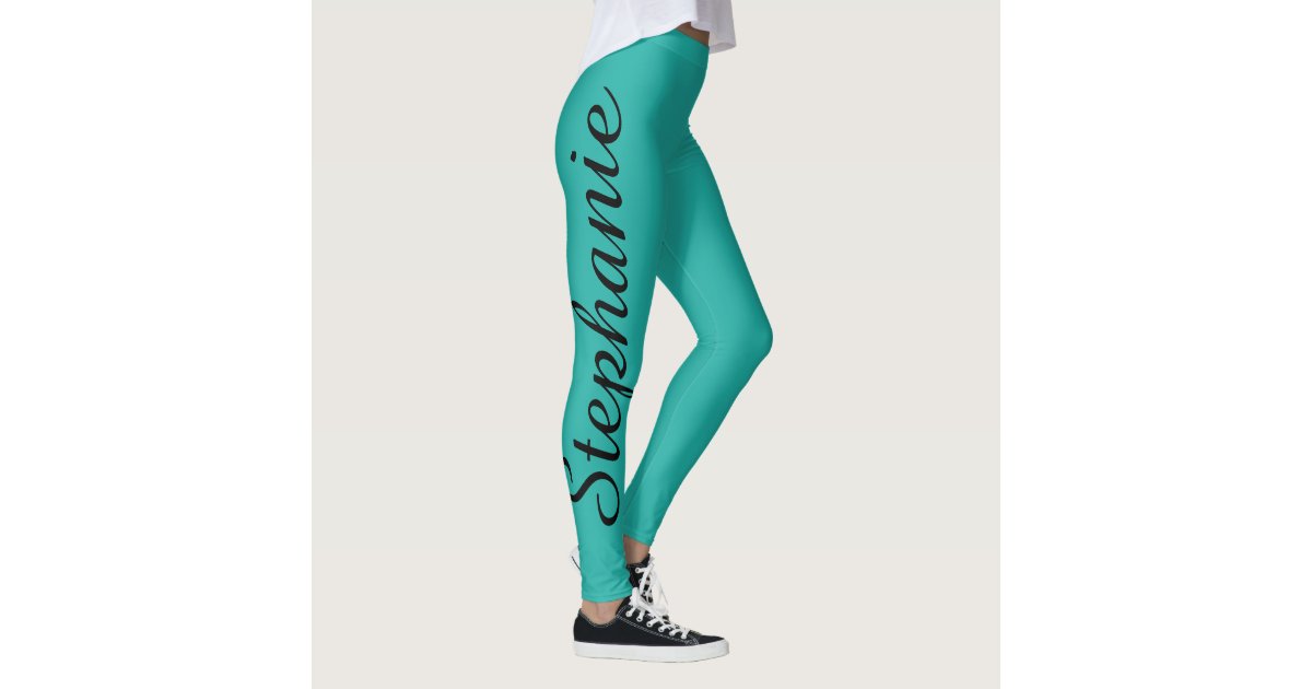 CHOOSE YOUR COLOR Custom Yoga Leggings with Name