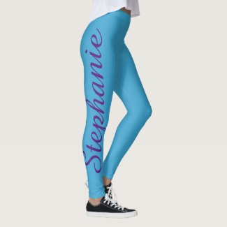 CHOOSE YOUR COLOR Custom Yoga Leggings with Name
