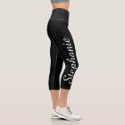 CHOOSE YOUR COLOR Custom Yoga Name Capri Leggings