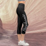 CHOOSE YOUR COLOR Custom Yoga Name Capri Leggings