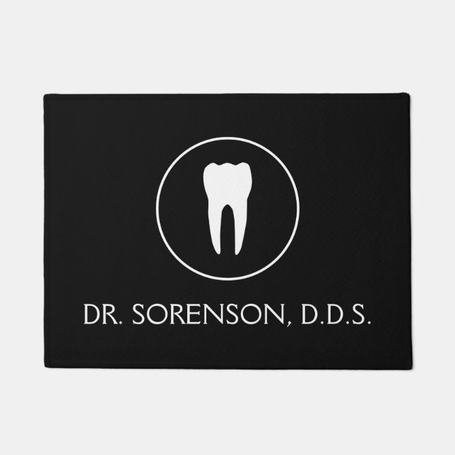 Choose Your Color Dentist Name Doormat (Front)