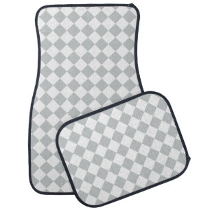 Choose your Color in one step Checkered Diamonds Car Floor Mat