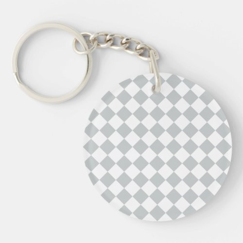 Choose your Color in one step Checkered Diamonds Keychain