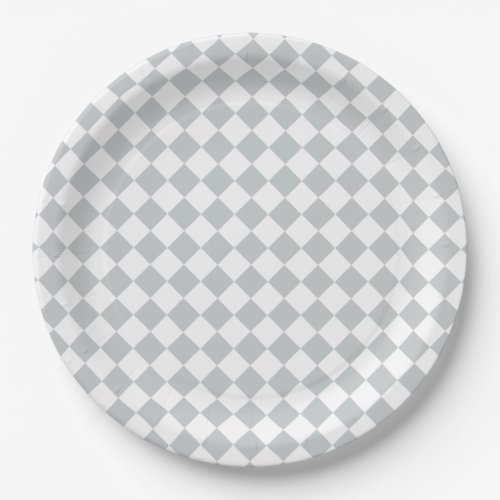 Choose your Color in one step Checkered Diamonds Paper Plates