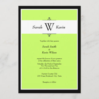 Choose Your Color Monogram Wedding Invitations