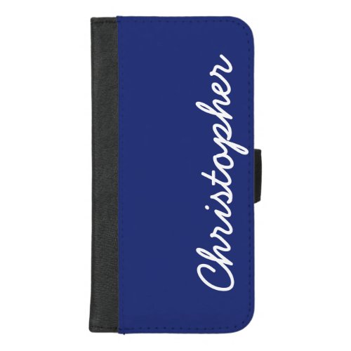 CHOOSE YOUR COLOR or Blue and White Minimalist  iPhone 87 Plus Wallet Case