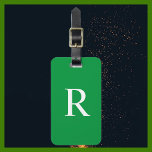 CHOOSE YOUR COLOR  or Green Monogram Bag Luggage Tag<br><div class="desc">CHOOSE YOUR COLOR Monogram Minimalist Luggage Bag Tag - You be the designer!!! This modern Luggage Tag in a classic font is your color with white text. Default is green. Simple,  elegant,  and chic! Easy to personalize,  or delete example text. All Rights Reserved © 2024 Alan & Marcia Socolik.</div>