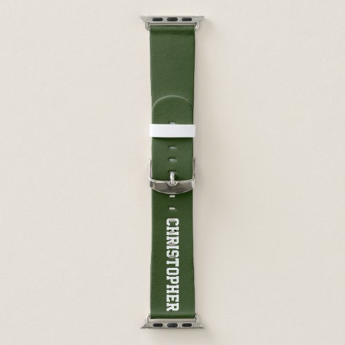 CHOOSE YOUR COLOR or Green Name  Apple Watch Band